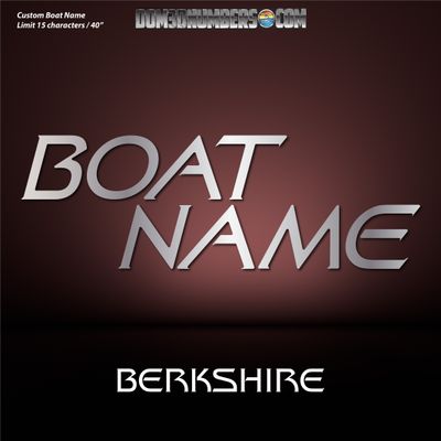 Domed Boat Name in the Berkshire Logo Style #2 Font