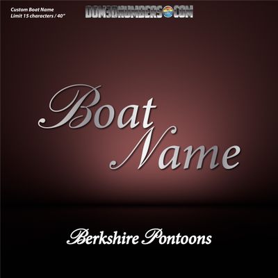 Domed Boat Name in the Berkshire Logo Style #1 Font