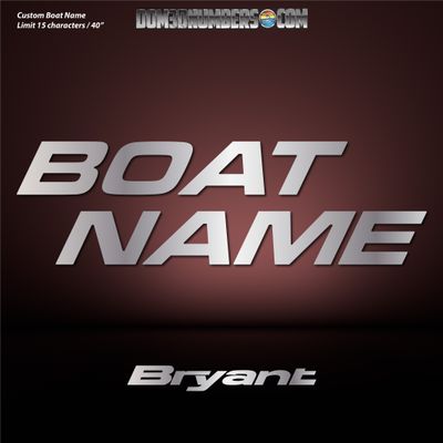 Domed Boat Name in the Bryant Font