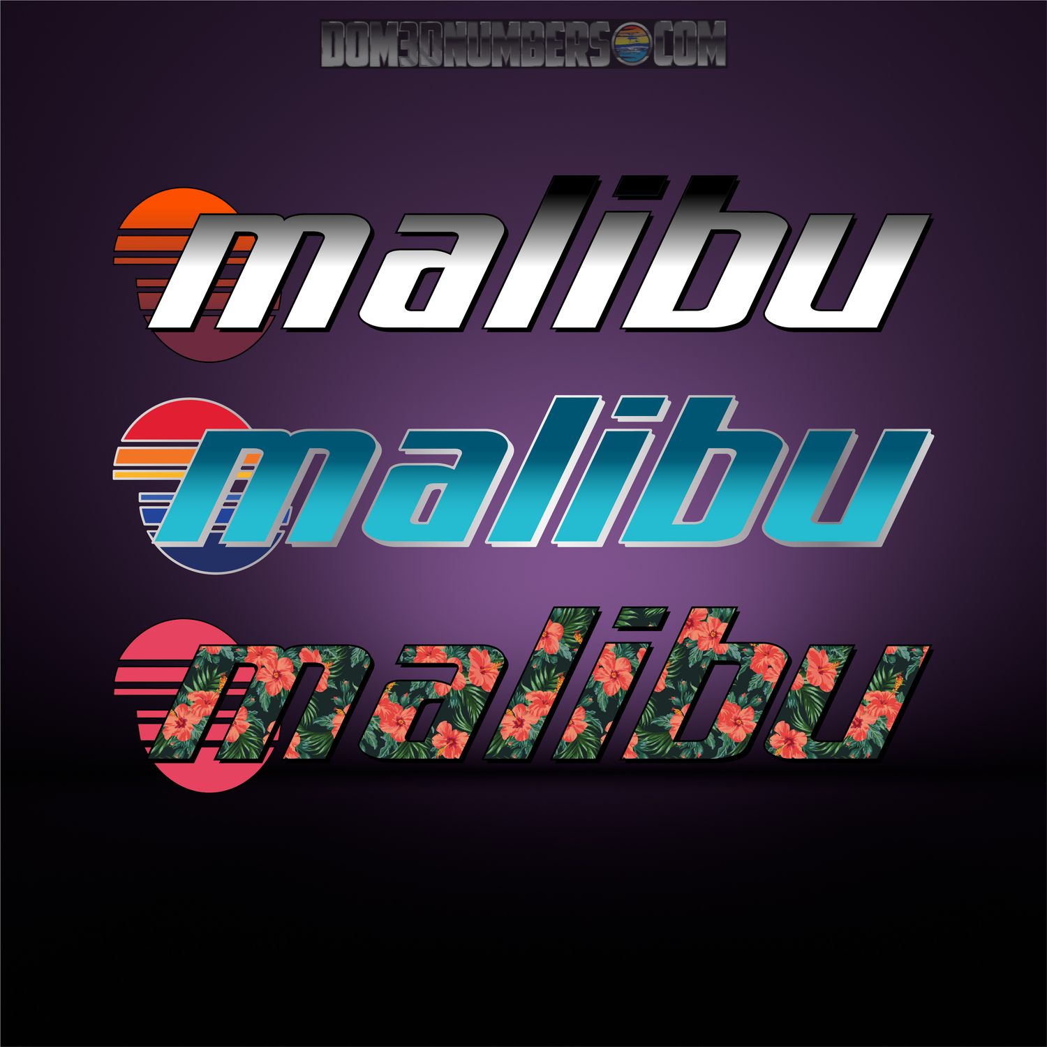 1996-2002 Malibu with Sun Logo, Create Your Own Colors!