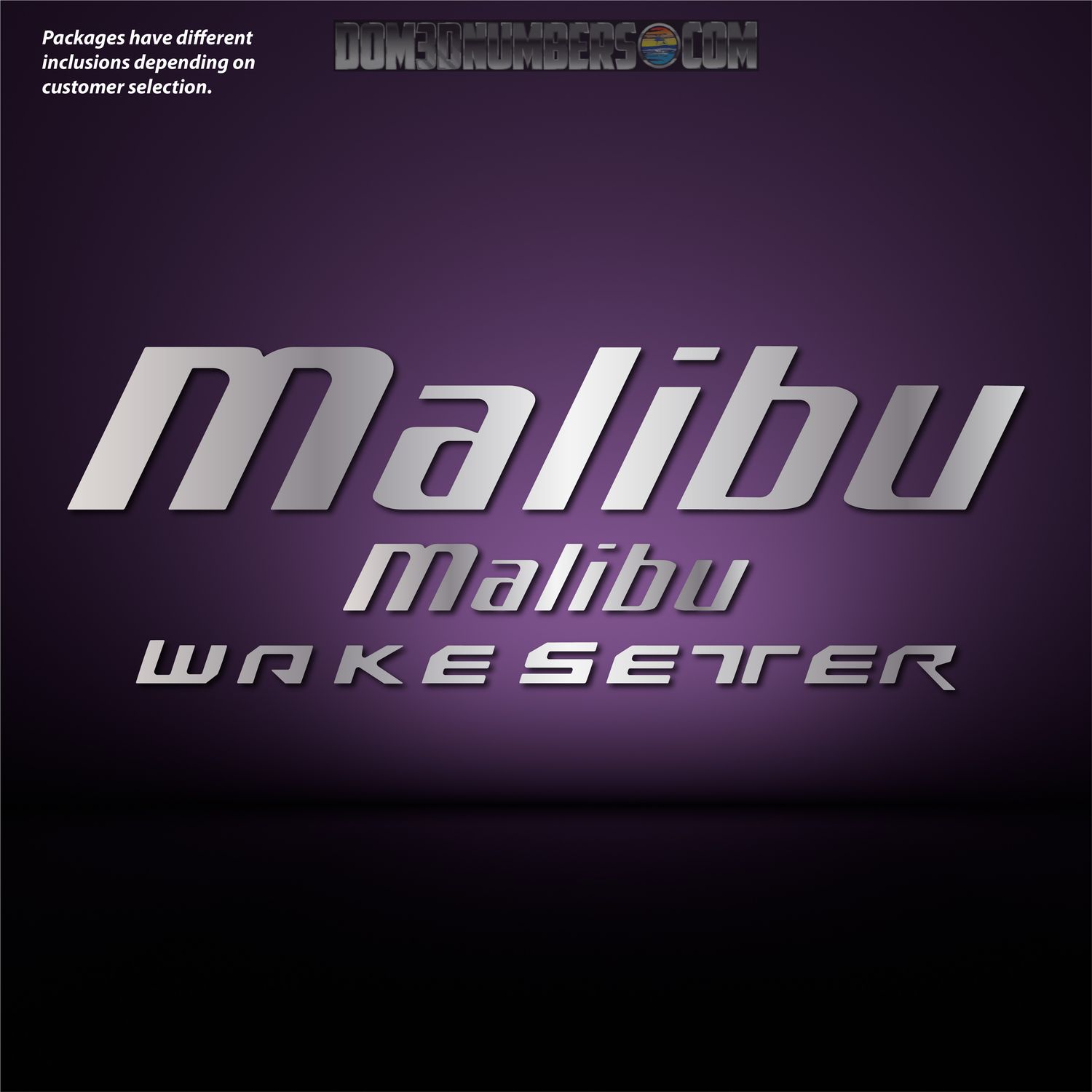 Domed Malibu Decal Insert 2017- 2019, Choose Your Color