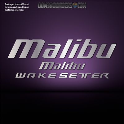 Domed Malibu Decal Insert 2017- 2019, Choose Your Color