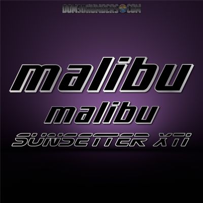 Malibu Sunsetter XTi Domed Boat Decals