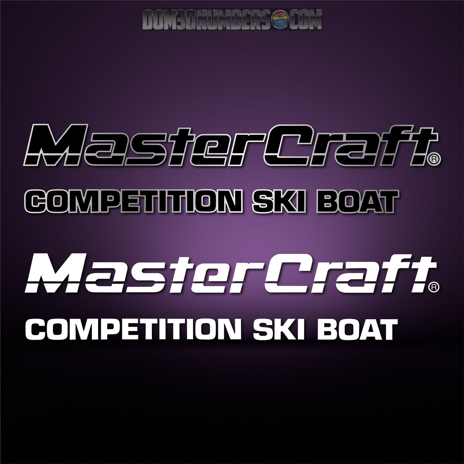 1987 MasterCraft Competition Ski Boat Transom Decal