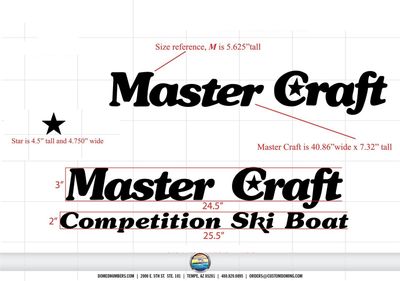 1993 MasterCraft Star Decal Package