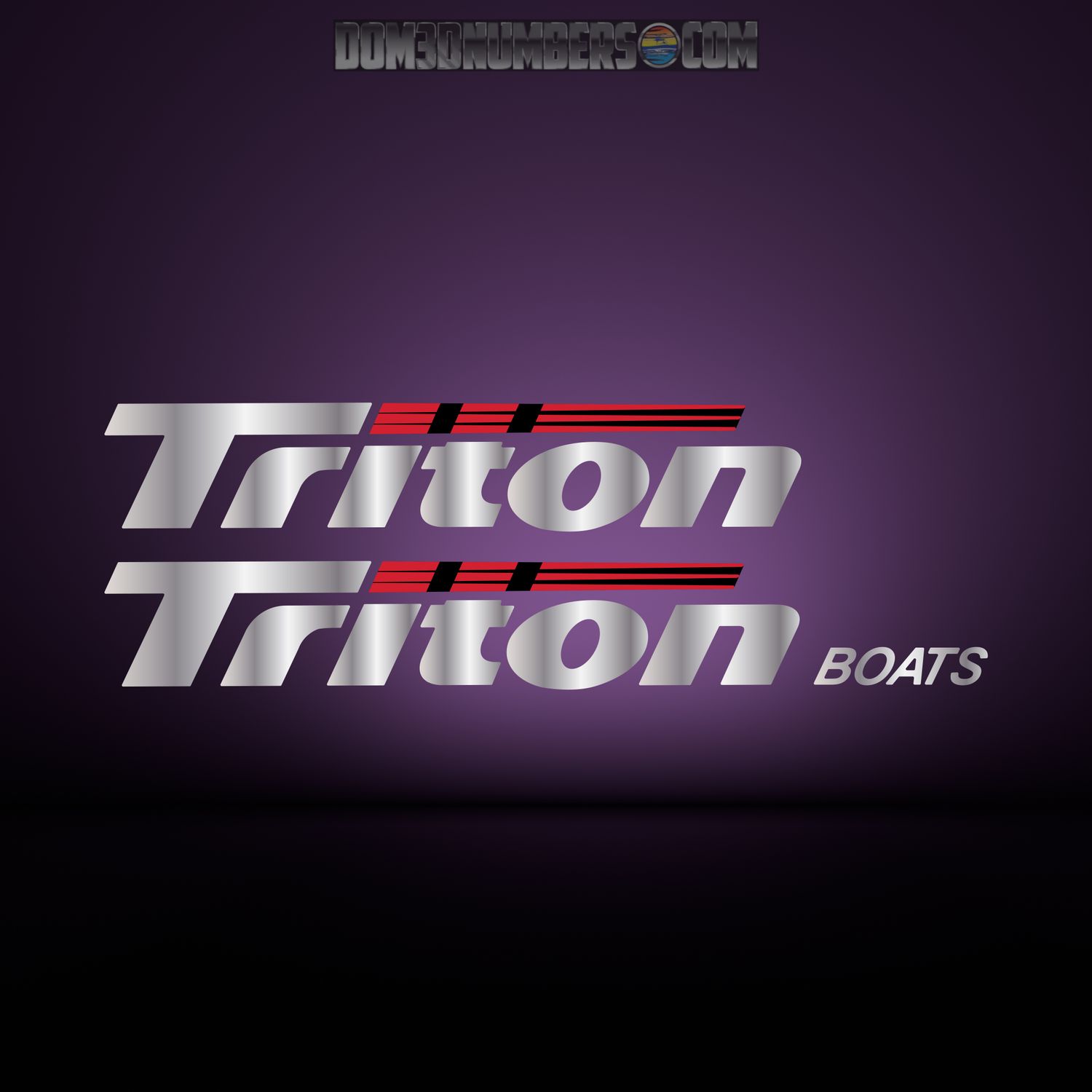 Triton Boat Chrome Decal