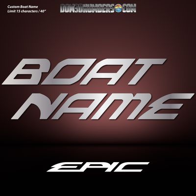 Domed Boat Name in the Epic font