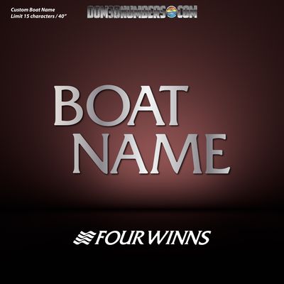 Domed Boat Name in the Four Winns Font v2