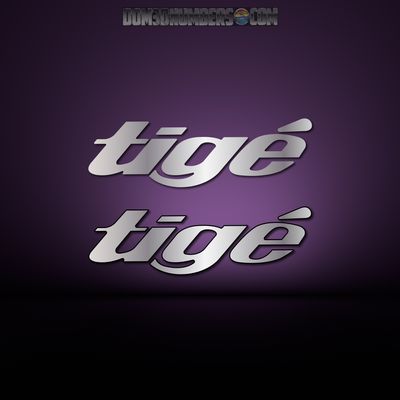 Domed Tige Decal v1, Choose your Size and Color