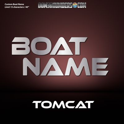 Domed Boat Name in the MB Tomcat Font