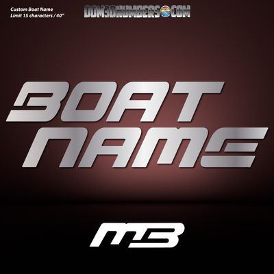Domed Boat Name in the MB Font