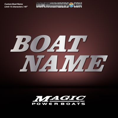 Domed Boat Name in the Magic Font