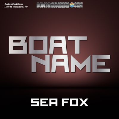 Domed Boat Name in the Sea Fox Font v1