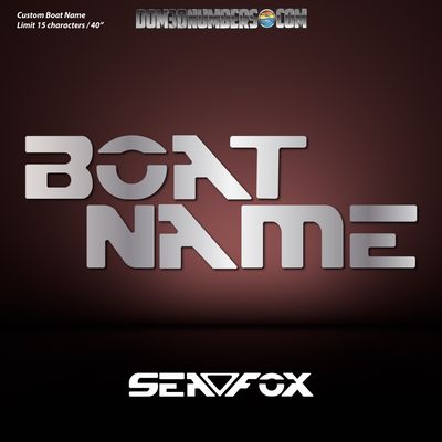 Domed Boat Name in the Sea Fox Font v2
