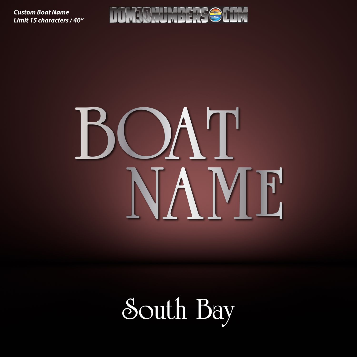 Domed Boat Name in the South Bay Font v1