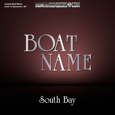 Domed Boat Name in the South Bay Font v1