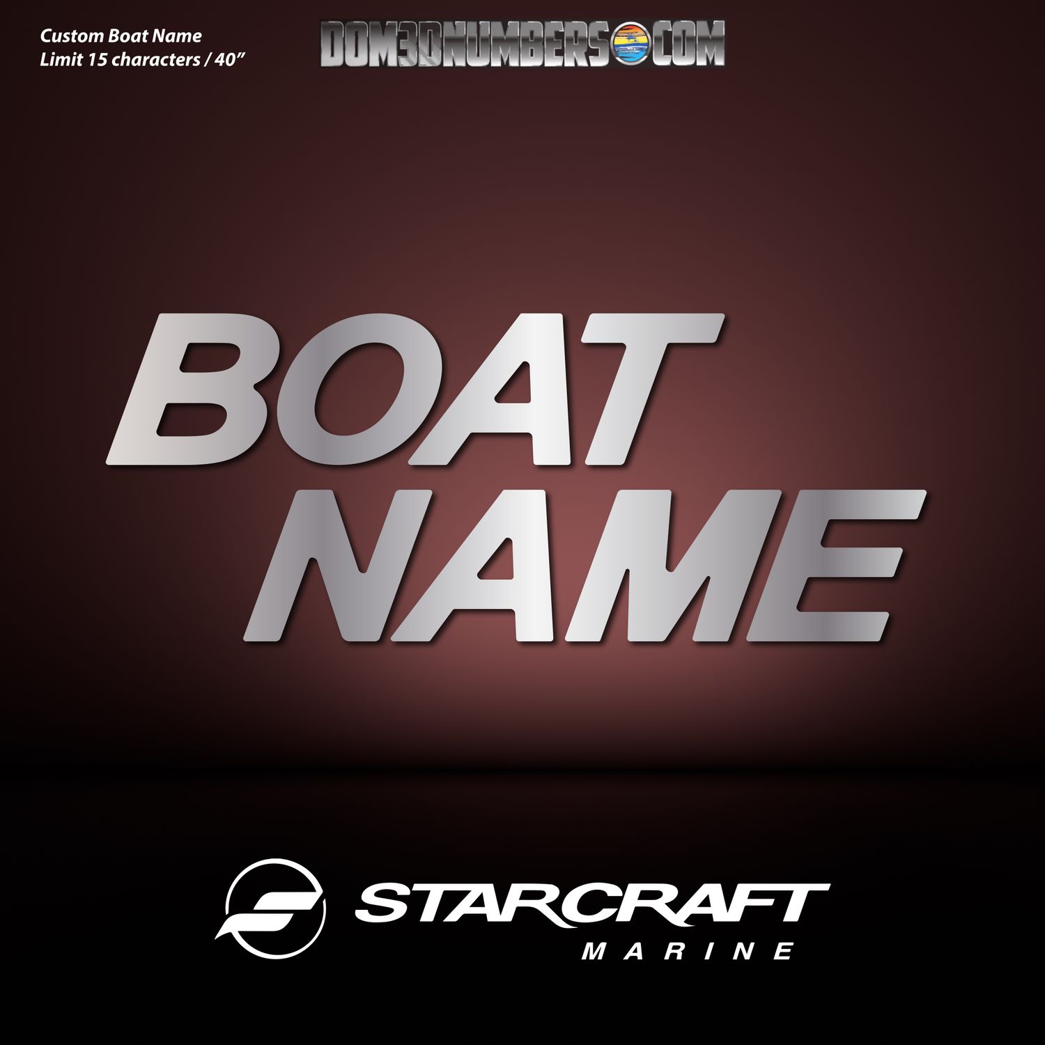 Domed Boat Name in the Starcraft Font