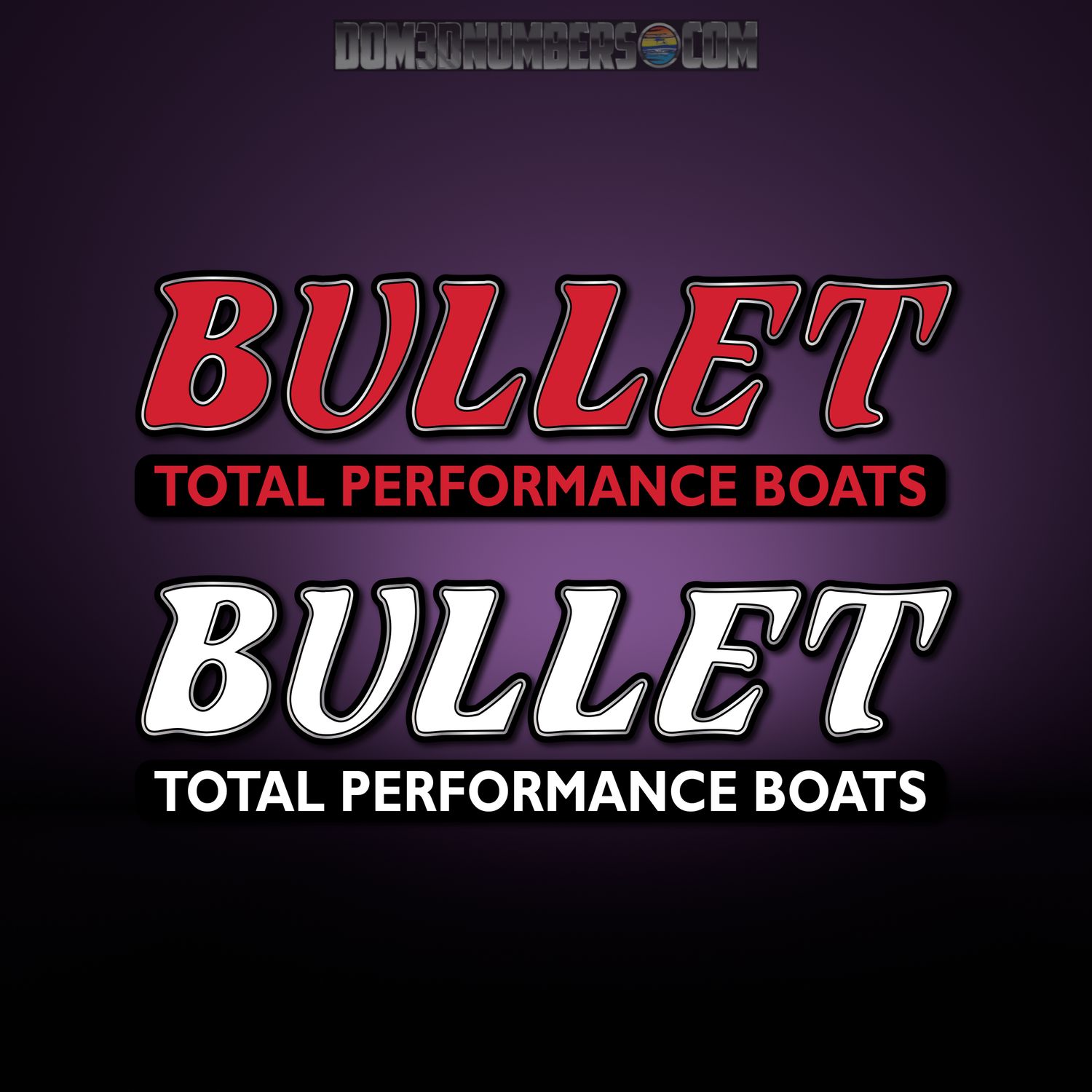 Domed Bullet &quot;Total Performance&quot; Decal