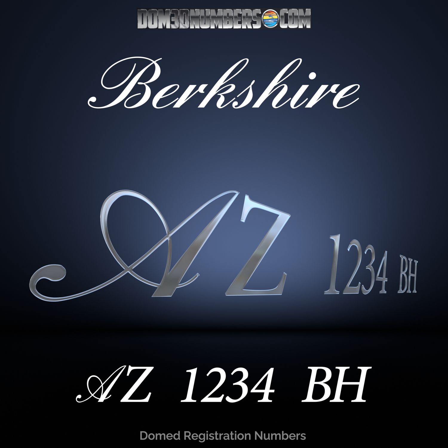 Berkshire Logo Style #1 Domed Registration