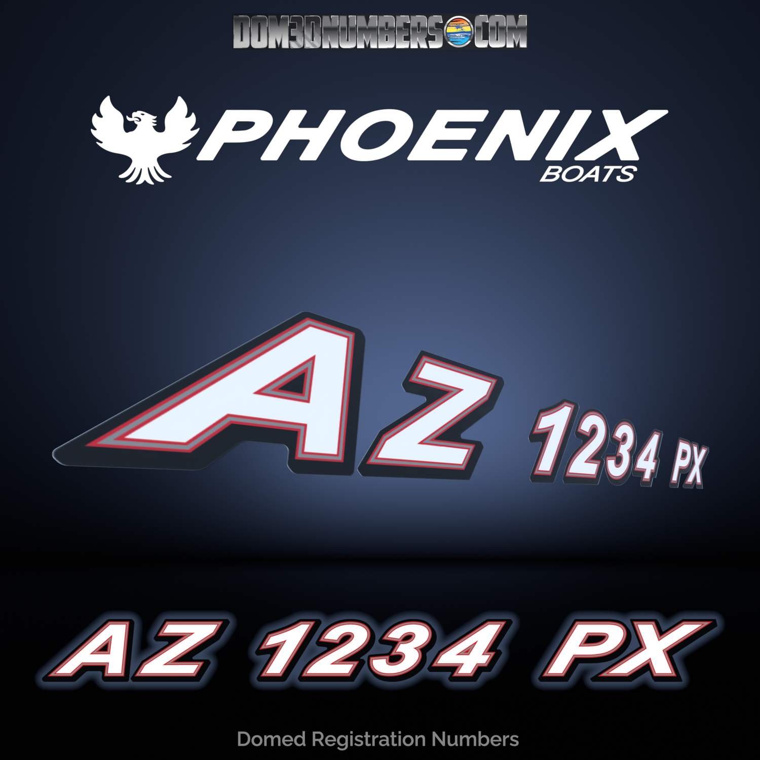 Phoenix Boats Domed Registration v1, Factory Matched Full Color