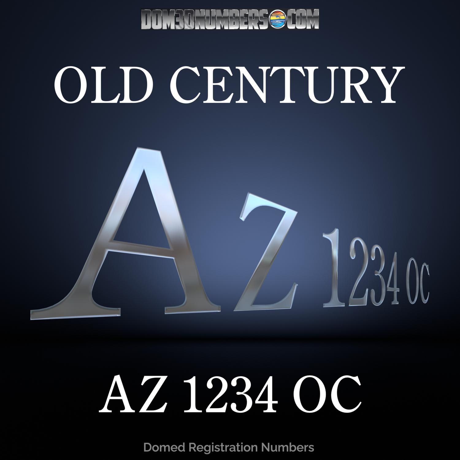 Domed Registration in Old Century font Domed Registration in Old Century font