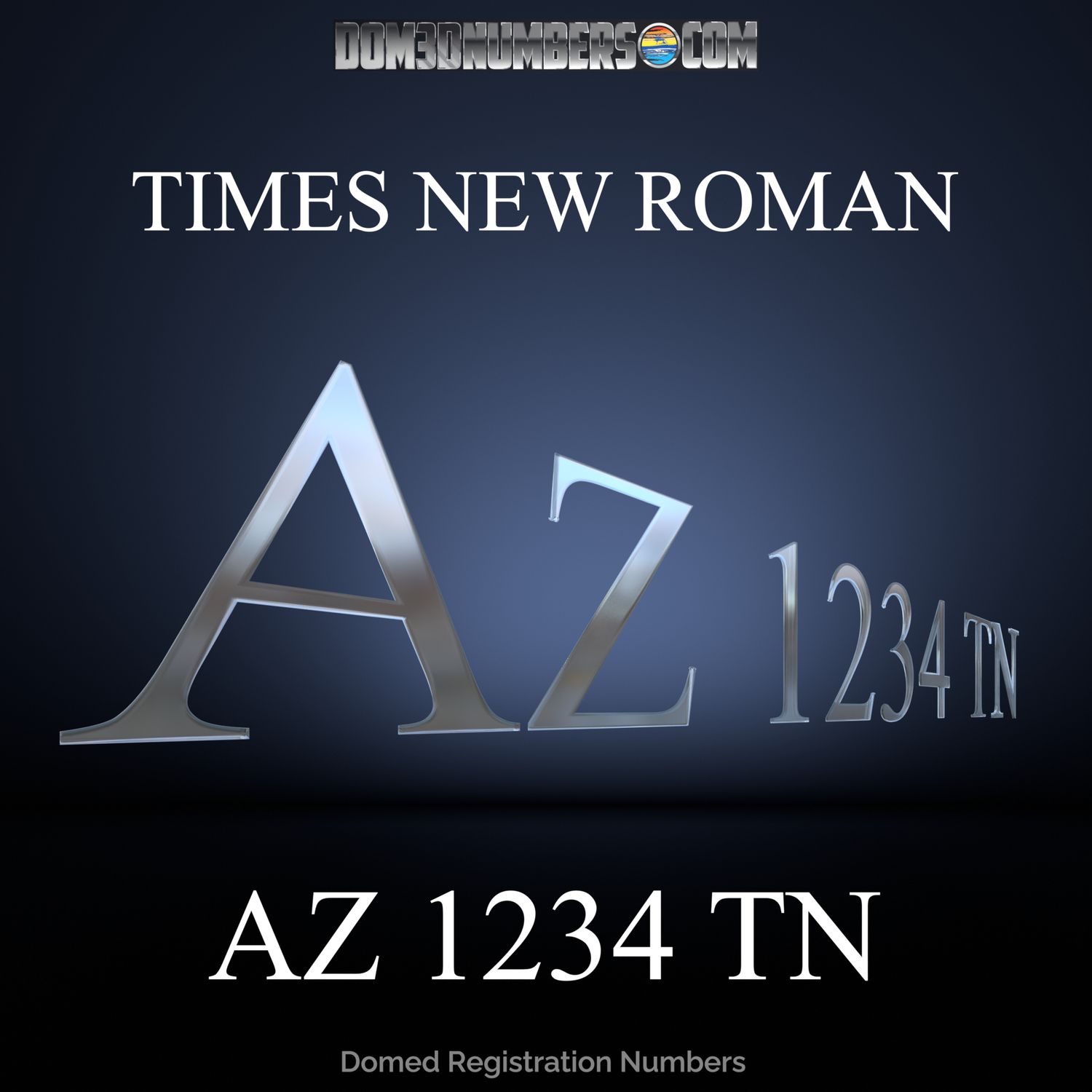 Domed Registration in Times New Roman font Domed Registration in Times New Roman font