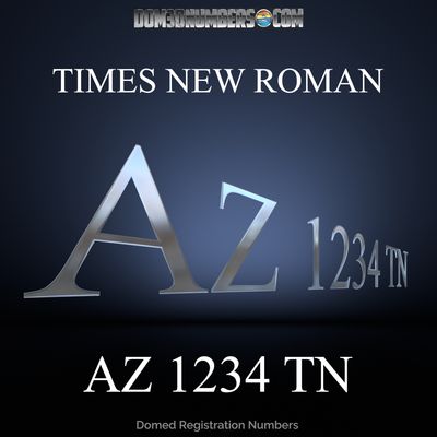 Domed Registration in Times New Roman font