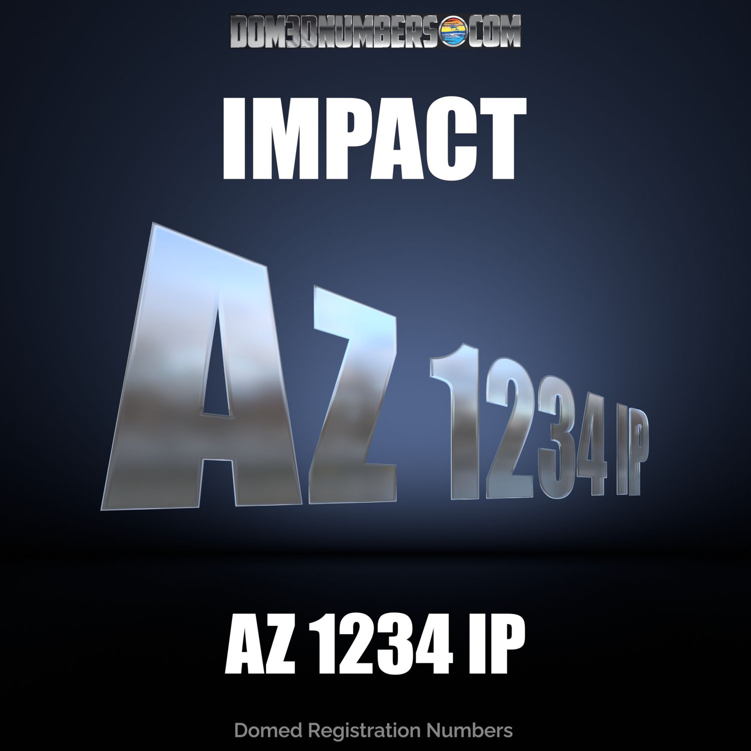 Domed Registration in Impact font Domed Registration in Impact font