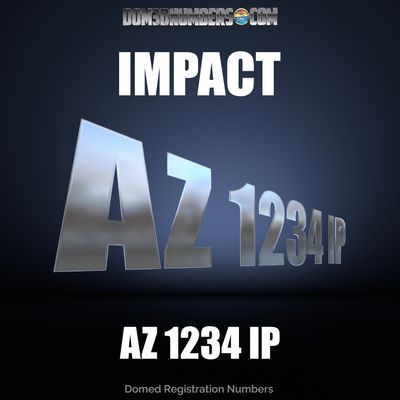 Domed Registration in Impact font