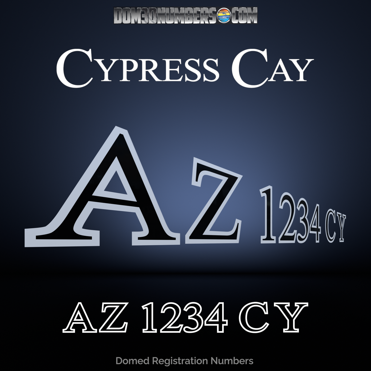 Cypress Cay Domed Registration, Choose Your Colors