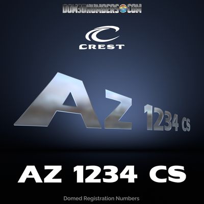 Crest Domed Registration, Solid Chrome