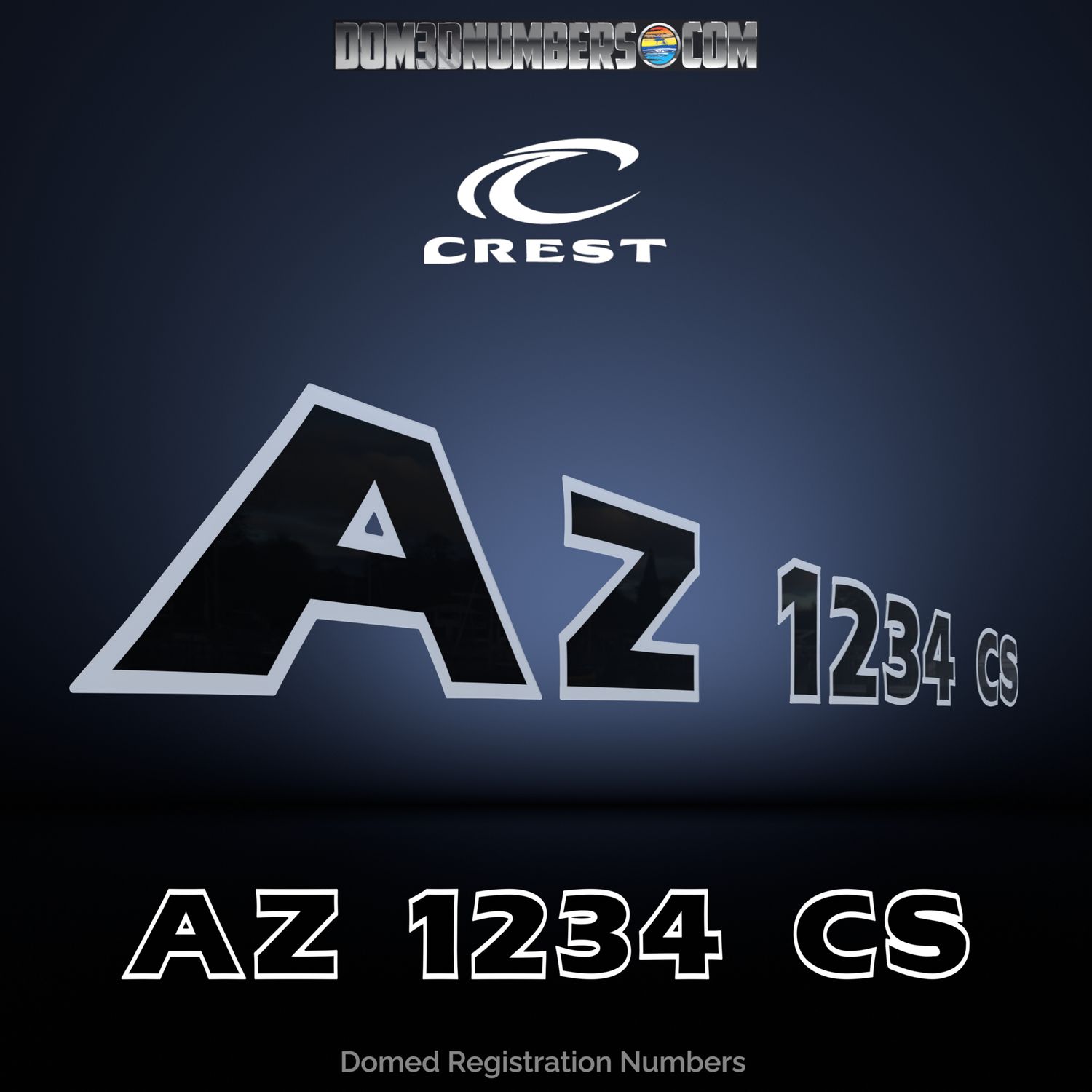 Crest Domed Registration, Choose Your Own Colors