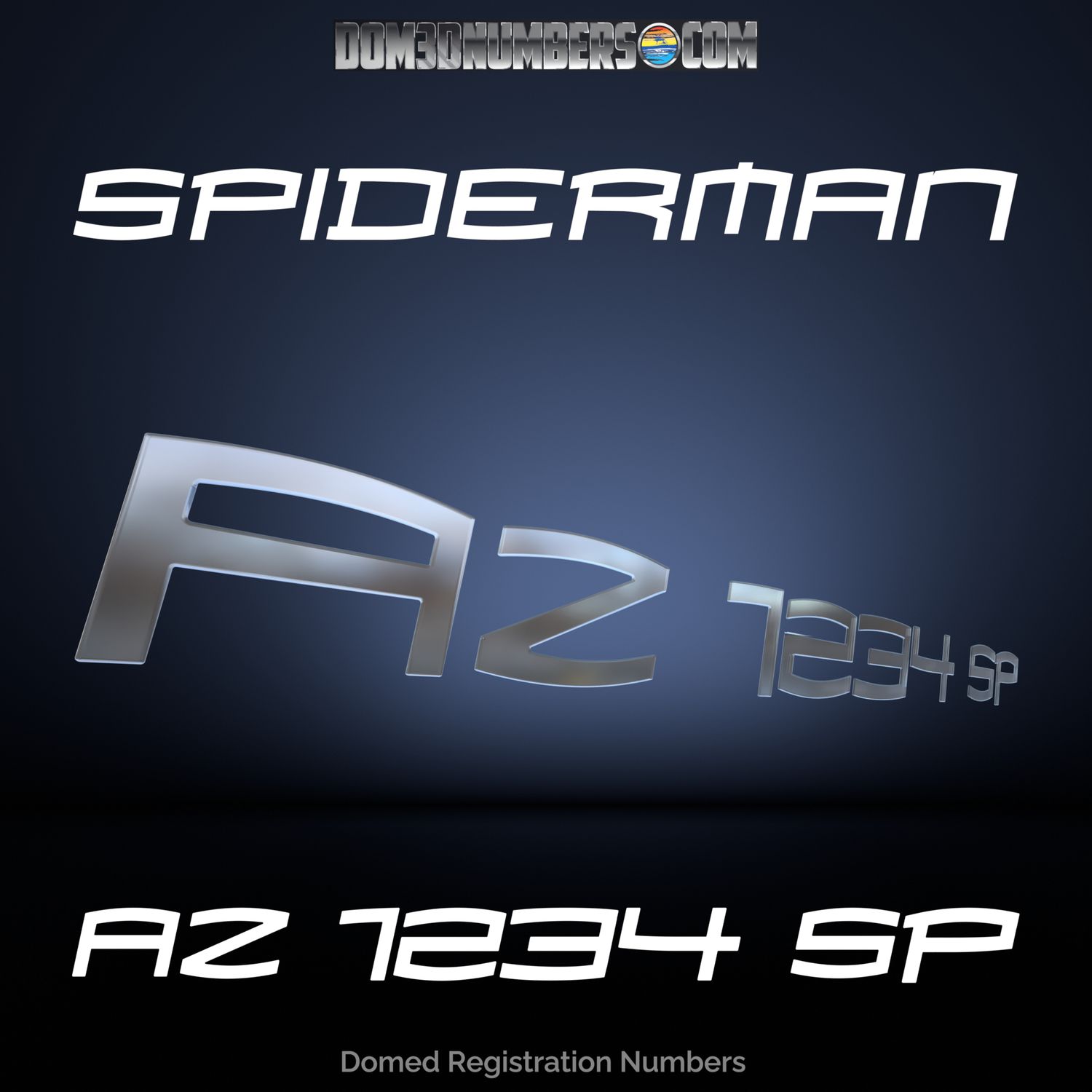 Domed Registration in the Spiderman Font