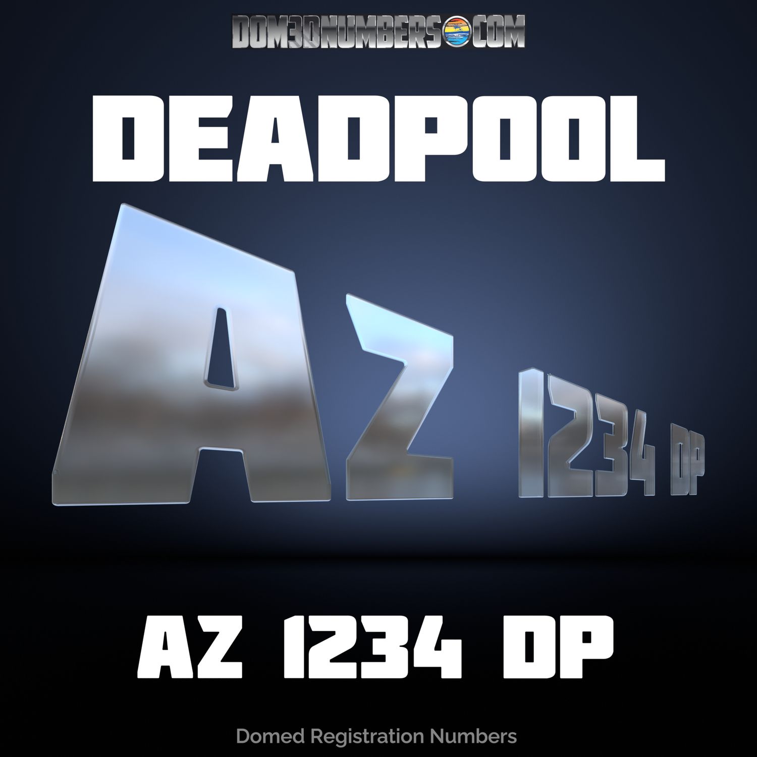 Domed Registration in the Deadpool Font
