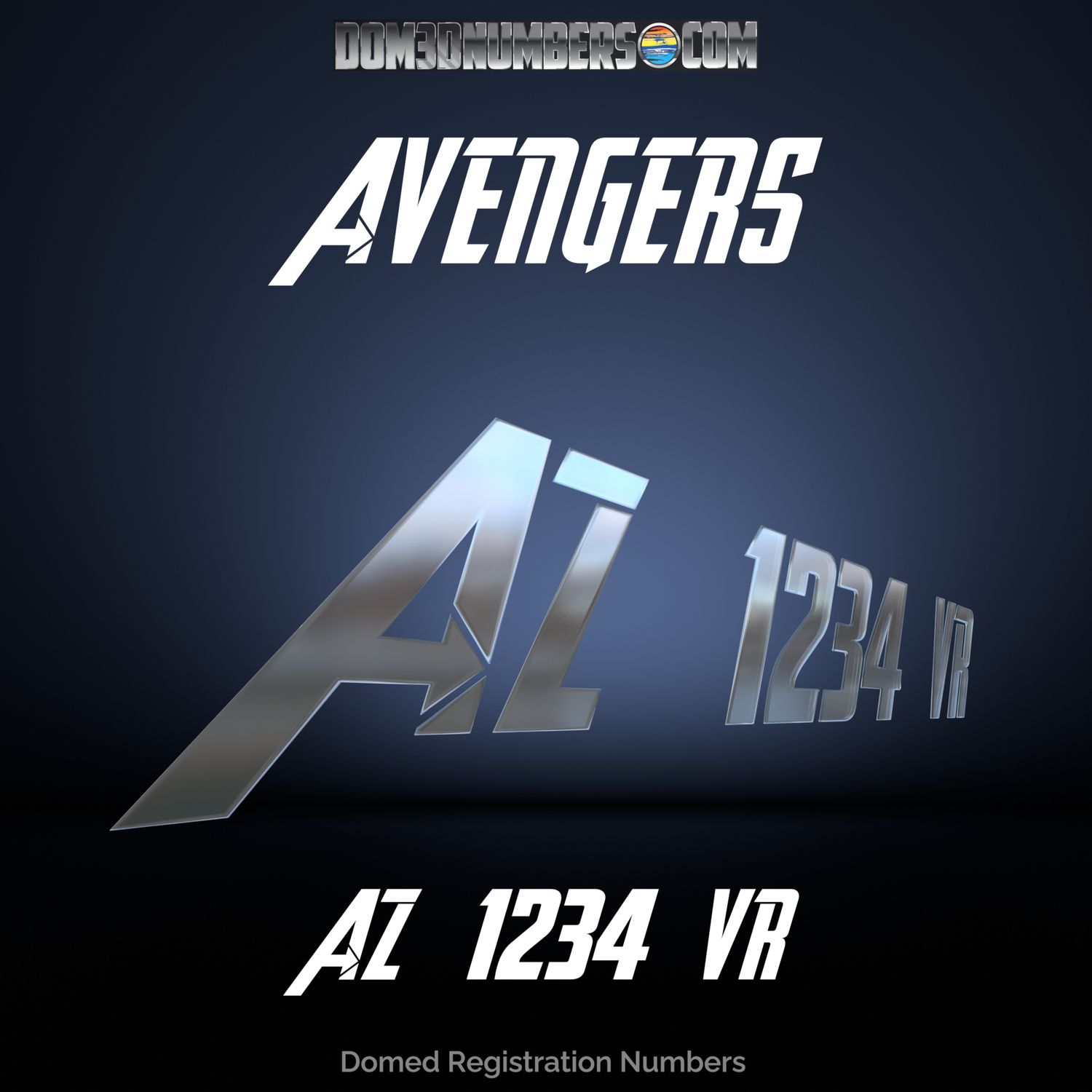 Domed Registration in the Avengers Font