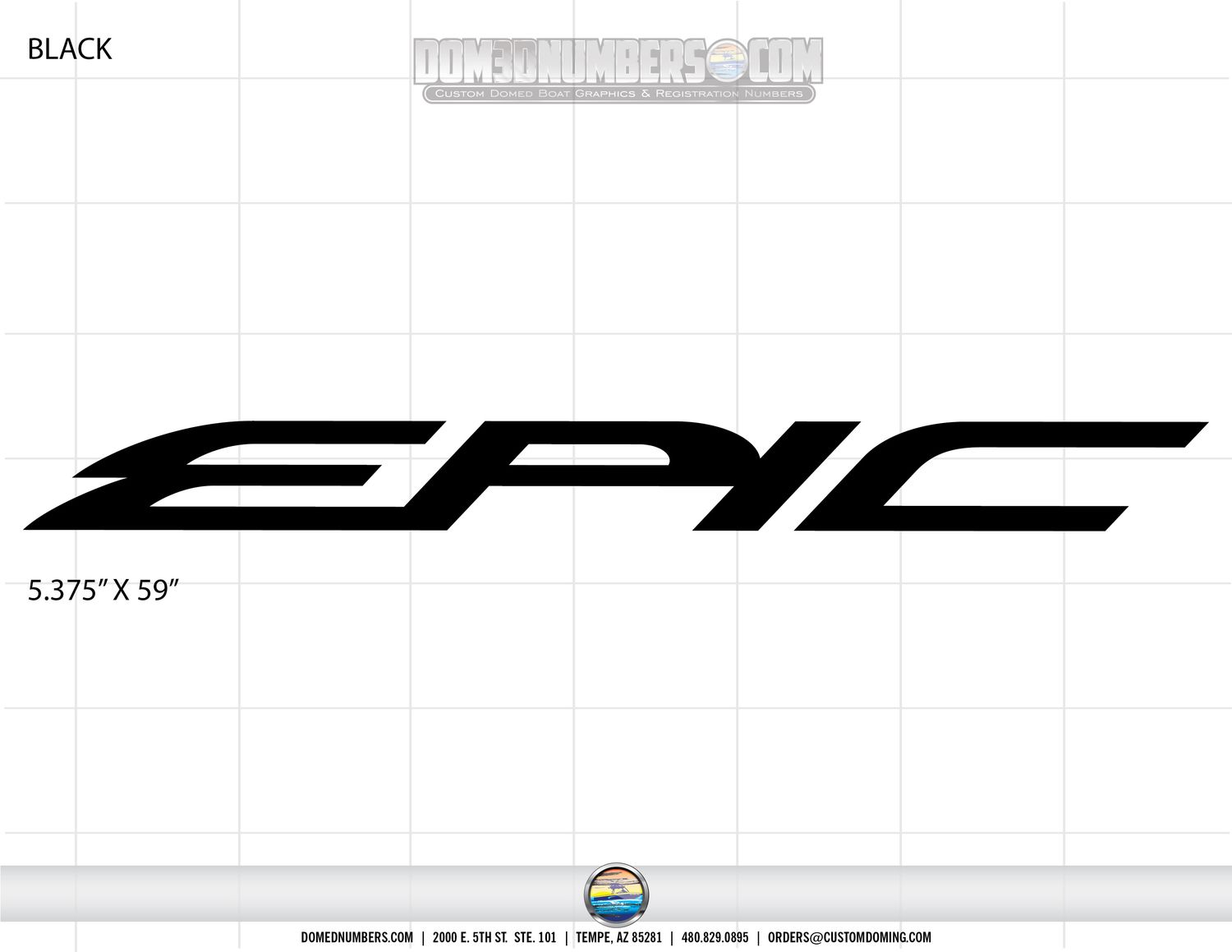 EPIC Domed Boat Decal