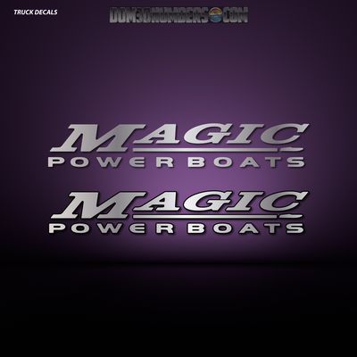 Domed Magic Powerboats Truck Window Decal