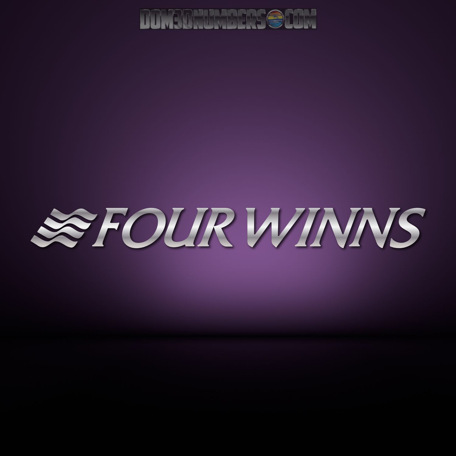 Domed Four Winns Brand Decal v1