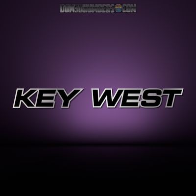 Key West Domed Boat Decals