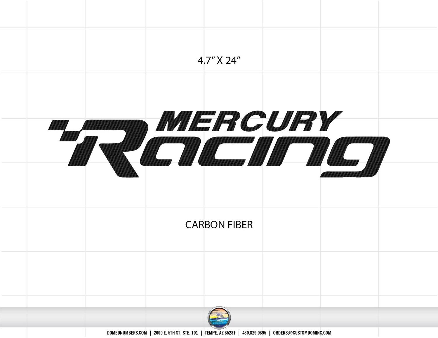 Mercury Racing Domed Decal Set