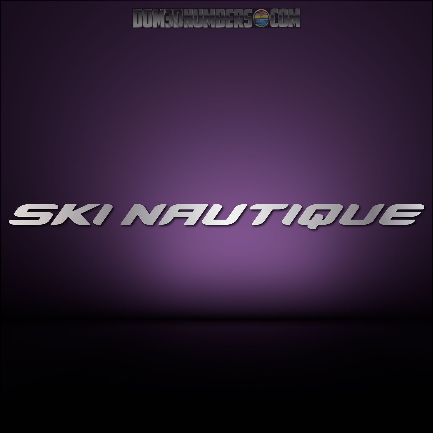 Ski Nautique Domed Decal, Choose Your Size &amp; Colors