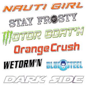 Domed Personalized Boat Names