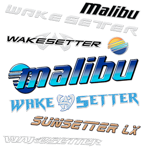 Domed Malibu Aftermarket Brand Decals