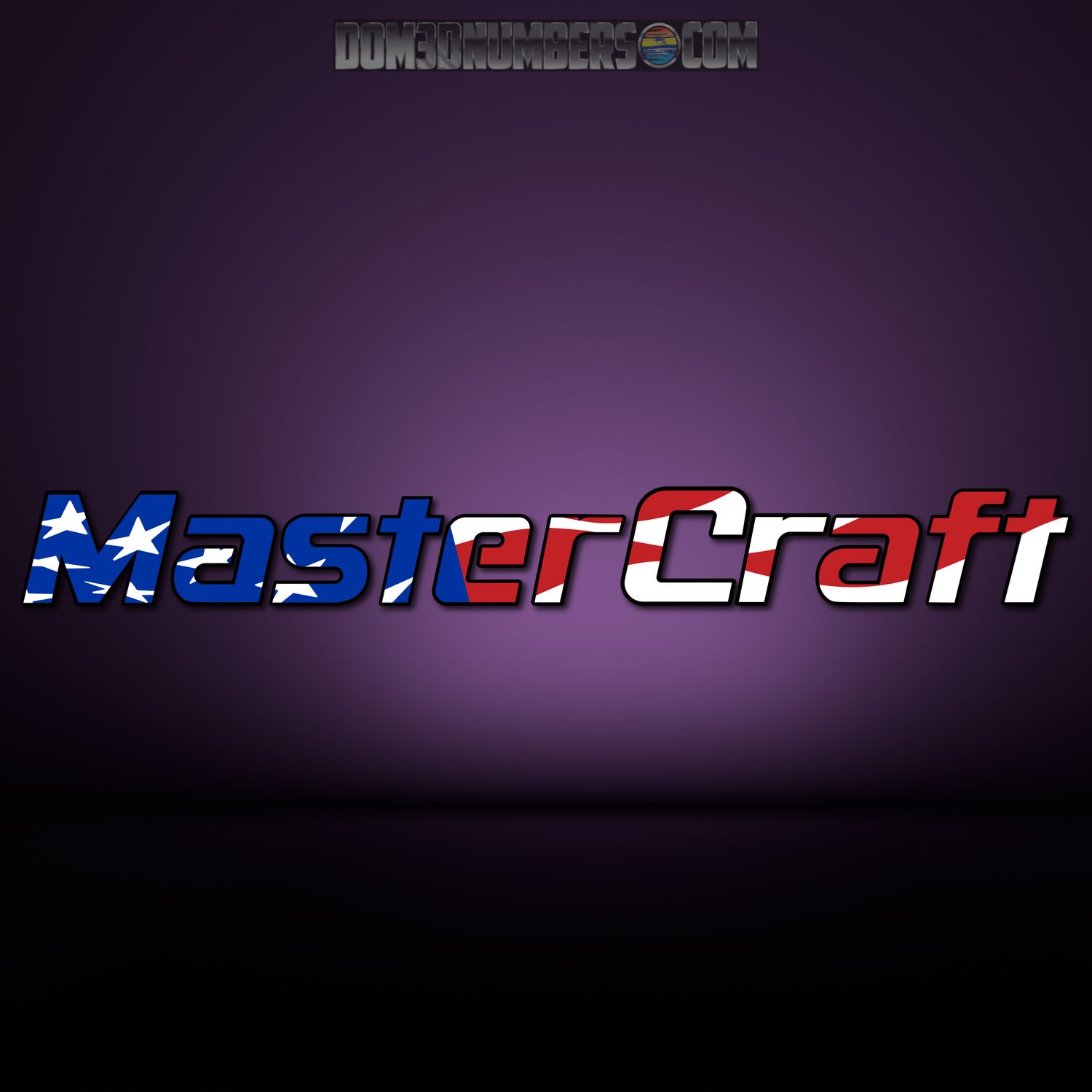 MasterCraft American Flag Domed Window Decal v2