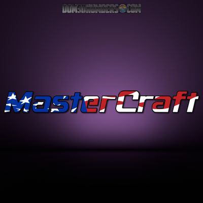 MasterCraft American Flag Domed Window Decal v2