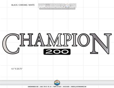 2008 Champion Boats, Choose Your Model