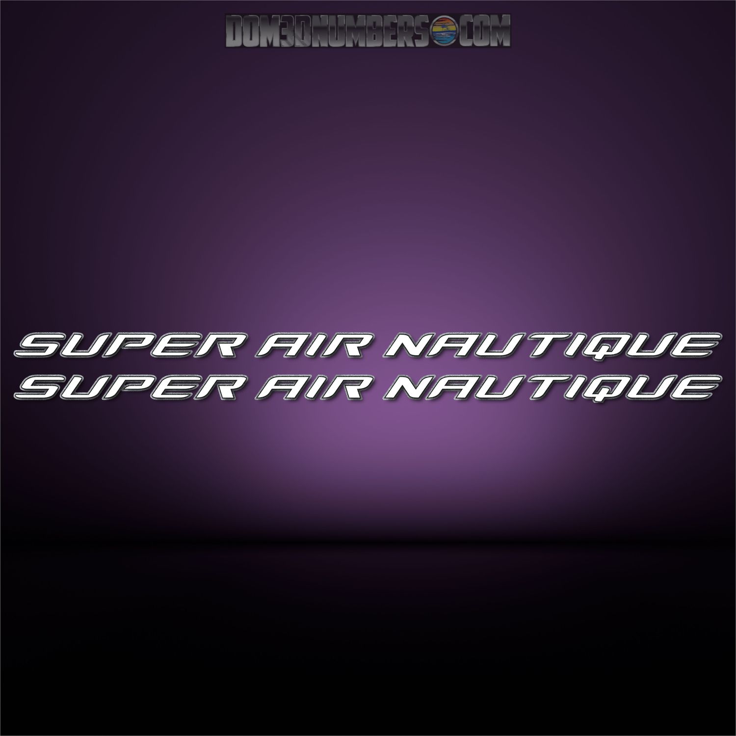 2008 Super Air Nautique &#39;Double Outline&#39; Domed Decal, Choose Your Colors