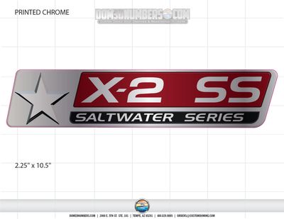 MasterCraft X2 SS SaltWater Series Domed Decal