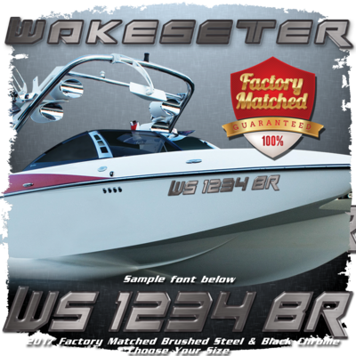 2017-19 Malibu Wakesetter Domed Registration, Factory Matched Colors