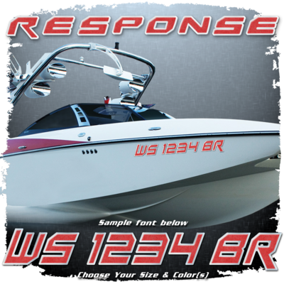 2014-19 Malibu Response Domed Registration, Choose Your Own Colors